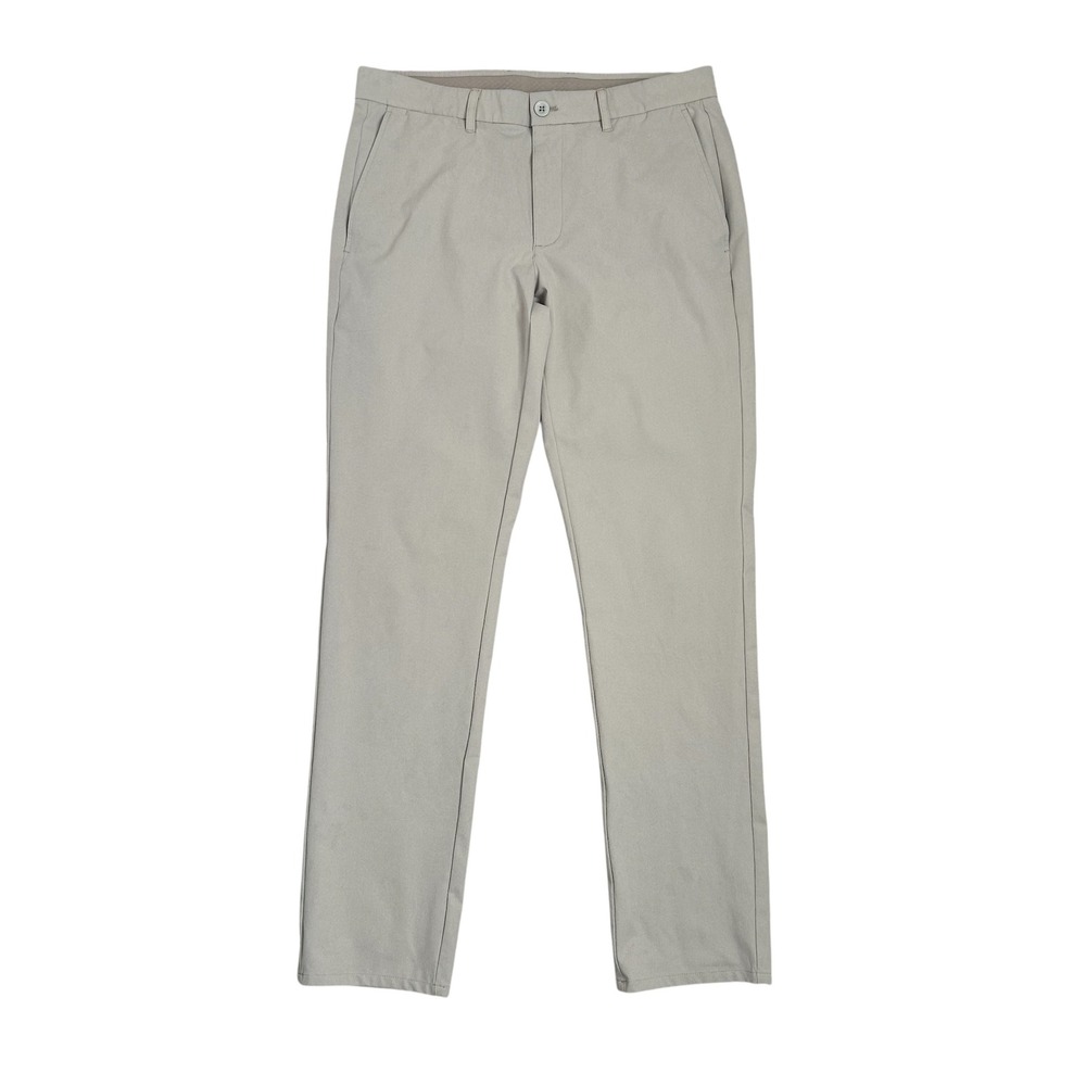 Holderness & Bourne Pants Mens Tailored Fit Performance Golf Beige 33/32 Stretch